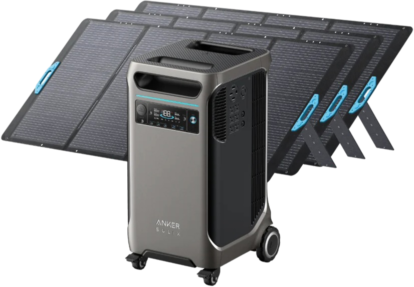 Anker SOLIX F3800 met draagbare, uitklapbare zonnepanelen