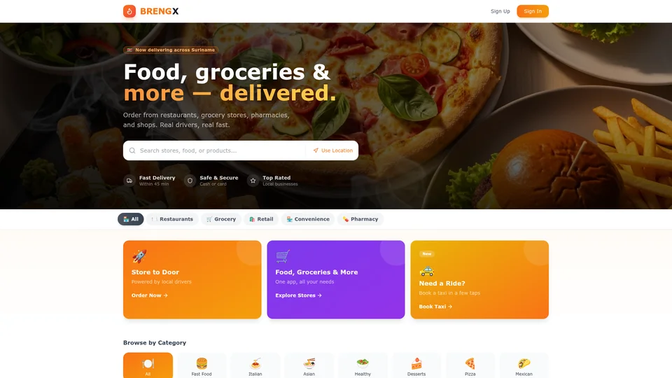 BrengX website preview